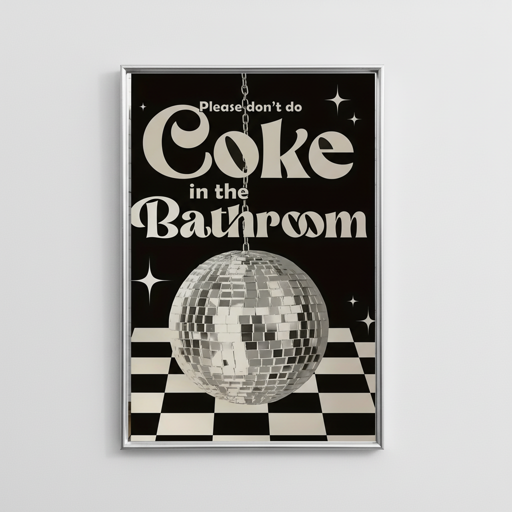 don't do coke in the bathroom zilver